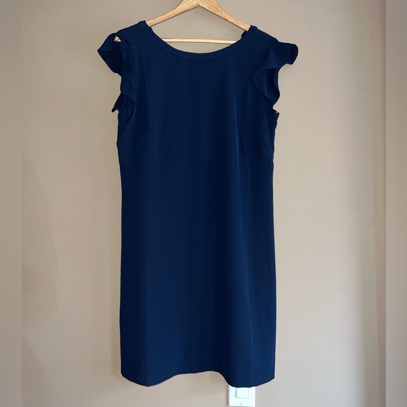 LOFT back tie flutter sleeve shift dress Size 8 - Picture 2 of 4